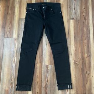 Nudie Jeans Lean Dean Black Selvedge Denim